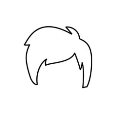 man hairstyle icon illustration