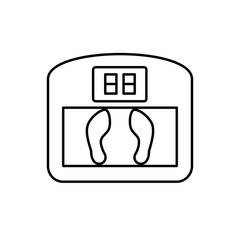 floor scales icon illustration