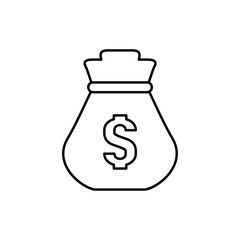 Money sack icon illustration