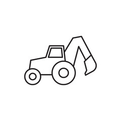 Naklejka premium excavator icon illustration