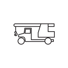 truck with hook icon illustration