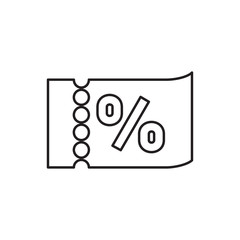 ticket on sale icon illustration