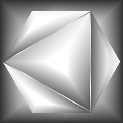 Abstract hexagon triangles of fuzzy triangles logo