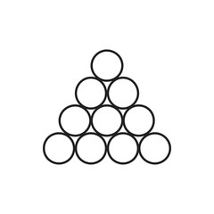biliard triangle icon illustration