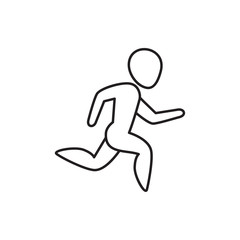 running man icon illustration