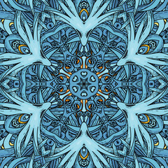 Vector seamless  pattern in mandala style