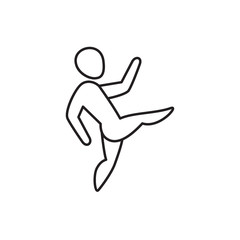 man doing exercises icon illustration