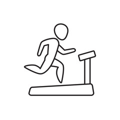 man on treadmill icon illustration