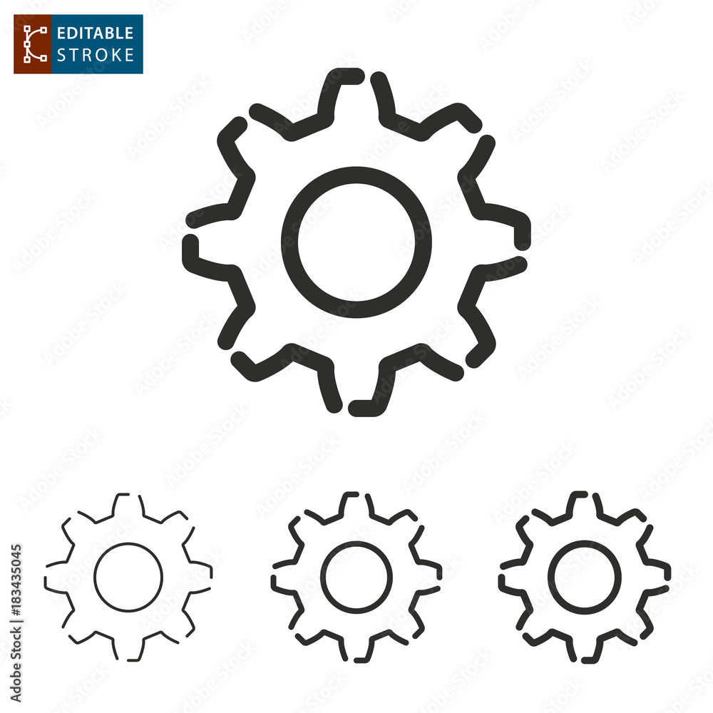 Poster settings line vector icon. editable stroke.