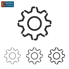 Settings line vector icon. Editable stroke.