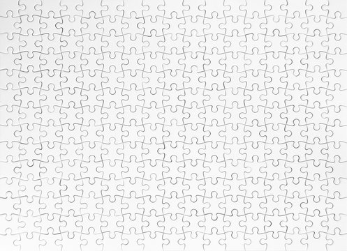 White Jigsaw Puzzle Background.