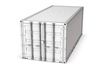 Container. 3d illustration. Isolated on white