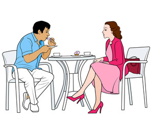 couple drinking coffee
