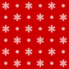 red snowflakes background. vector seamless pattern