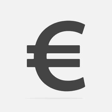 Vector image of the euro sign.  Vector illustration euro
