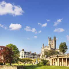 Obraz premium Bath Abbey, Orange Grove and Colonnade