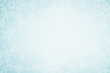 Fototapeta na wymiar Blue Christmas background with snowflakes 