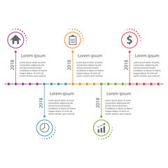Modern clean business circle timeline infographic. Vector. can be used for workflow layout, diagram, number step up options, web design, infographics