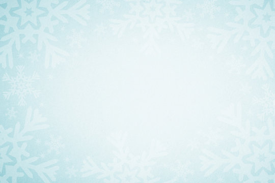 Blue Christmas background with snowflakes 