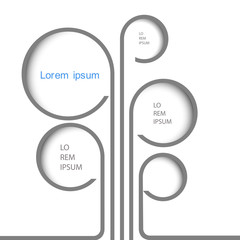 Stylized Tree of web design bubbles and place for text