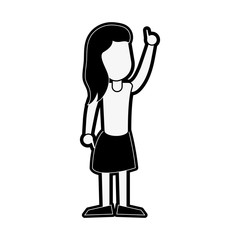 woman faceless cartoon icon vector illustration graphic design