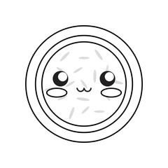 kawaii fruits design concept 