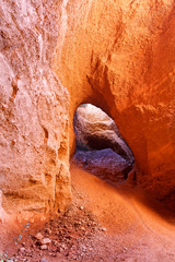 Interior de la cueva La Encantada. Las Médulas. Explotación minera de oro romana. Patrimonio de la Humanidad de la Unesco. El Bierzo, León, España.   © LFRabanedo