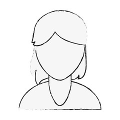 woman faceless cartoon icon vector illustration graphic design