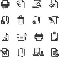 documents vector icon set