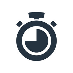 timer icon on white background, fitness, sport