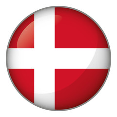 Obraz premium Icon representing button flag of Denmark. Ideal for catalogs of institutional materials and geography