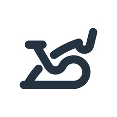 bike exercise icon on white background, fitness, sport