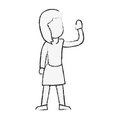 woman faceless cartoon icon vector illustration graphic design