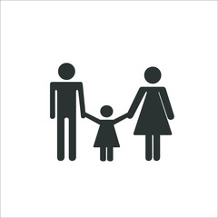 Family vector. Man women daughter