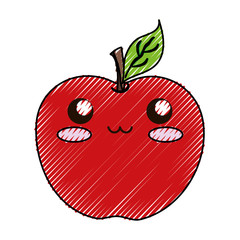 kawaii fruits design concept 