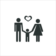 Love family man and woman icon