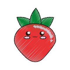 kawaii fruits design concept 