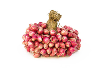 fresh shallots or onion, herb and vegetable, food ingredient © Thanrada H.