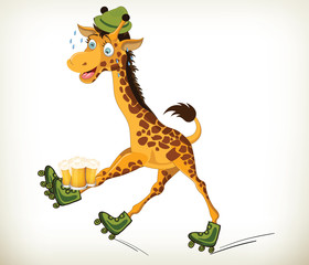 Oktoberfest bartender giraffe