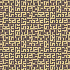 Seamless background for your designs. Modern vector brown and golden ornament. Geometric abstract pattern