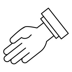 hand receiving isolated icon vector illustration design