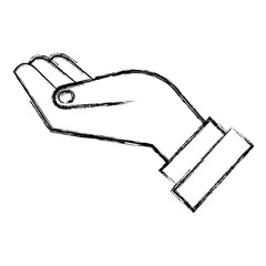 hand receiving isolated icon vector illustration design