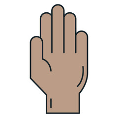hand human isolated icon vector illustration design
