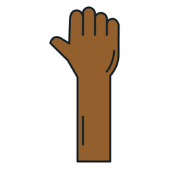 Obraz premium hand human isolated icon vector illustration design