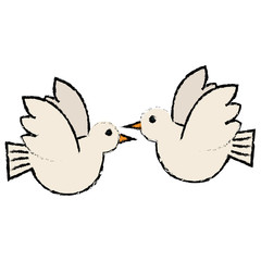 peace doves flying icon vector illustration design