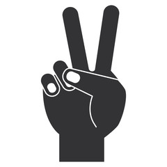 Fototapeta premium hand counting tow on fingers vector illustration design