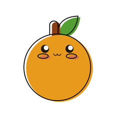  kawaii orange vector illustration