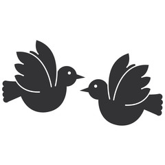 peace doves flying icon vector illustration design