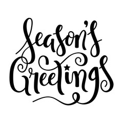 SEASON’S GREETINGS brush calligraphy © HowLettery Studio