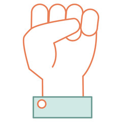 hand up fist icon vector illustration design